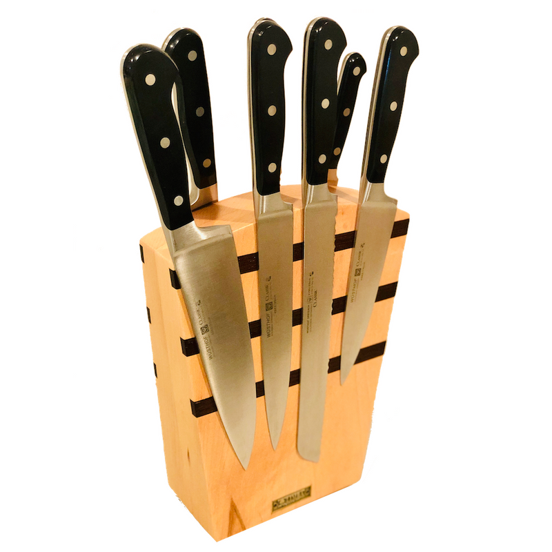 Knife Block - Trapezoid Maple